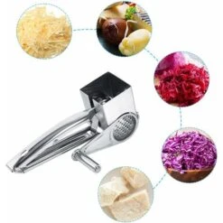 Rape à Fromage Polyvalente, Rape à Fromage En Acier Inoxydable Avec Tambours à Main En Acier Inoxydable, Rape à Spaetzle Pour Mozzerella, Légumes Et Plus, Design Ergonomique -Promos Outil Virtuose Magasin 97631401 4