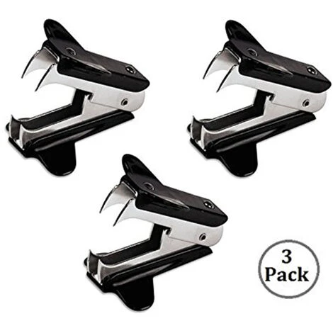 Extracteur D'agrafes, Extracteur D'agrafes, Poignée Extra Large, Mâchoires En Acier, Lot De 3, Noir 3 Extracteur D'agrafes, Extracteur D'agrafes, Poignée Extra Large, Mâchoires En Acier, Lot De 3, Noir