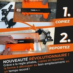 Jauge De Contour Automatique 25cm Verrouillable - CRAYON CHANTIER Et NOTICE FR - Copieur De Contour Pour Traçage Gabarit De Decoupe Carrelage Et Parquet Laola -Promos Outil Virtuose Magasin 97973899 3
