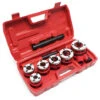Coffret Filières De Plombier à Tête Interchangeable Taraud Coupe-tube 9 Pièces Outil Plomberie