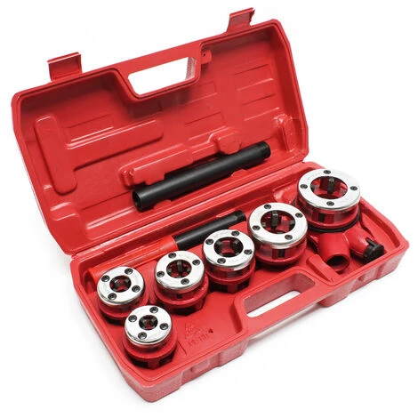 Coffret Filières De Plombier à Tête Interchangeable Taraud Coupe-tube 9 Pièces Outil Plomberie 3 Coffret Filières De Plombier à Tête Interchangeable Taraud Coupe-tube 9 Pièces Outil Plomberie