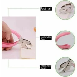 Agrafeuses Extracteur D'agrafes Retirer L'outil Lève- Agrafeuse Tapissier De Griffe De Bureau Force Retrait(Rose) -Promos Outil Virtuose Magasin 98400045 3