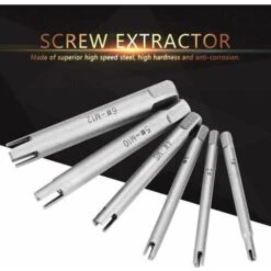Extracteur De Taraud - Extracteur De Tarauds à Tête Cassée En Acier Ensemble D'extracteur De Tarauds à Vis Dénudée，（6pcs） -Promos Outil Virtuose Magasin 98423916 3