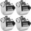 Compteur Portable à 4 Chiffres, Paquet De 4 Clicker Manuel Mécanique Avec Anneau De Doigt En Métal - Argent -Promos Outil Virtuose Magasin 98442096 1