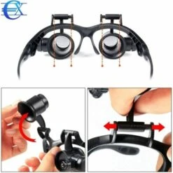 Loupe Serre Tête Loupe Frontale Lunettes Grossissantes Allumage LED Grossissements De 10x, 15x, 20x Et 25x -Promos Outil Virtuose Magasin 98446646 3