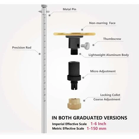 Roue Trusquin Plus Avec Fonction Micro Réglage (Noir) 5 Roue Trusquin Plus Avec Fonction Micro Réglage (Noir) – Image 3
