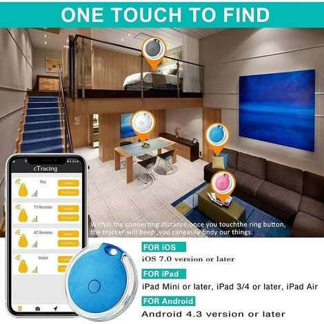 Lot De 4 Mini Localisateurs GPS étanches Et Portables Bluetooth Pour Bagages/enfants/animaux/chat/chien 6 Lot De 4 Mini Localisateurs GPS étanches Et Portables Bluetooth Pour Bagages/enfants/animaux/chat/chien – Image 4