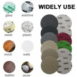 Lot De 24 Disques De Ponçage, Rond Papier De Verre, 80mm Disques Abrasifs Auto-Agrippants, Disques Abrasif De Ponçage Humide Et Sec 1000/1500/2000/3000/4000/5000 Pour Le Flocage, Papier Abrasif -Promos Outil Virtuose Magasin 99042402 5