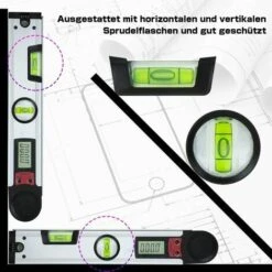 Rapporteur D'angle Numérique  - Niveau à Bulle Numérique 0-230 ° Avec Affichage LCD - 300 Mm - Pour Le Travail Du Bois Et Le Travail à Domicile -Promos Outil Virtuose Magasin 99496461 4